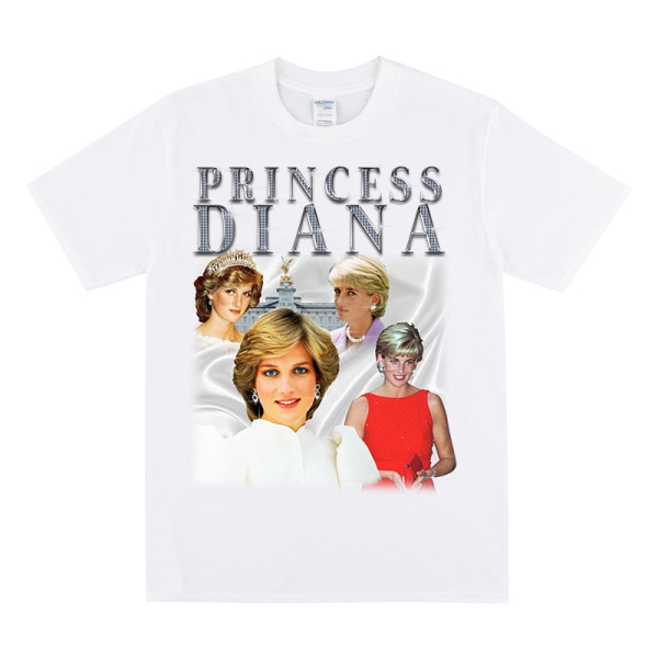PRINSESSAN DIANA Tribute T-shirt för kvinnor White L