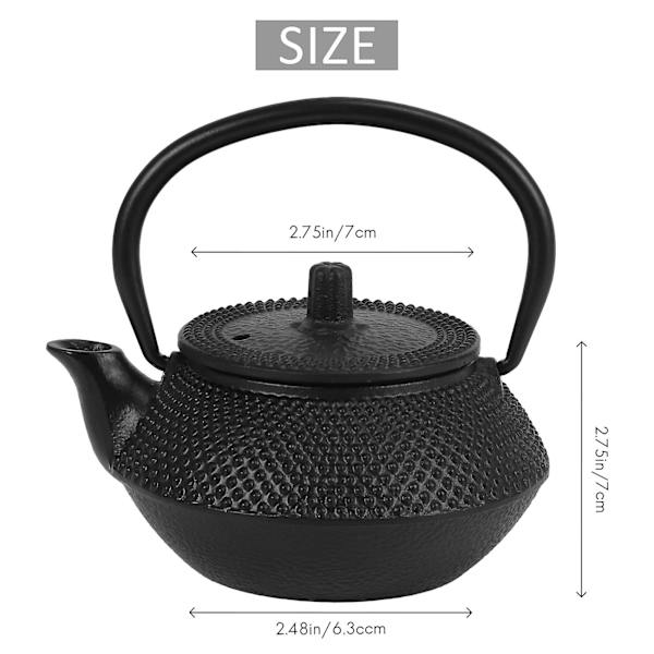 Stilren Gjutjärnsvattenkokare Tekanna Med Sil 300ml (Svart)