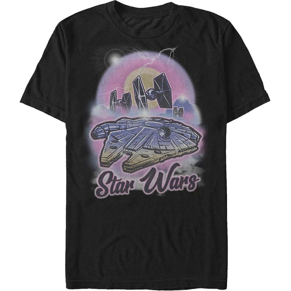 Airbrush Millennium Falcon Star Wars T-shirt M