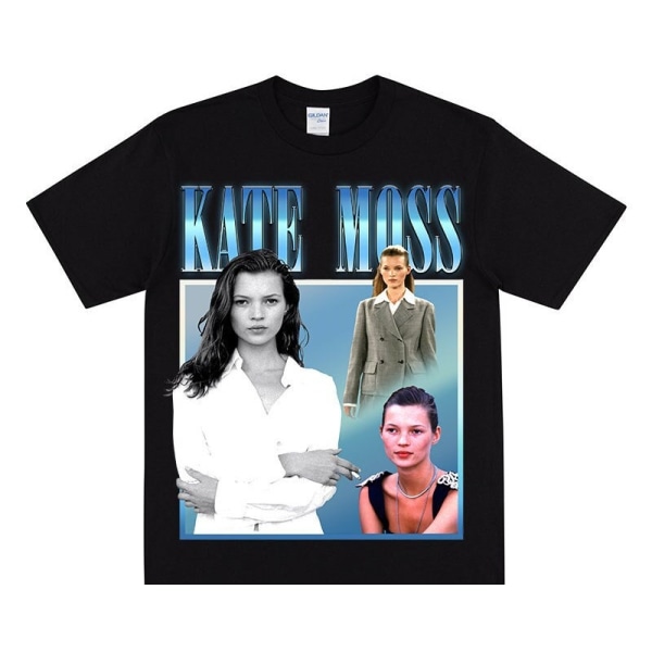 KATE MOSS Hyllning T-shirt För Kvinnor Black L