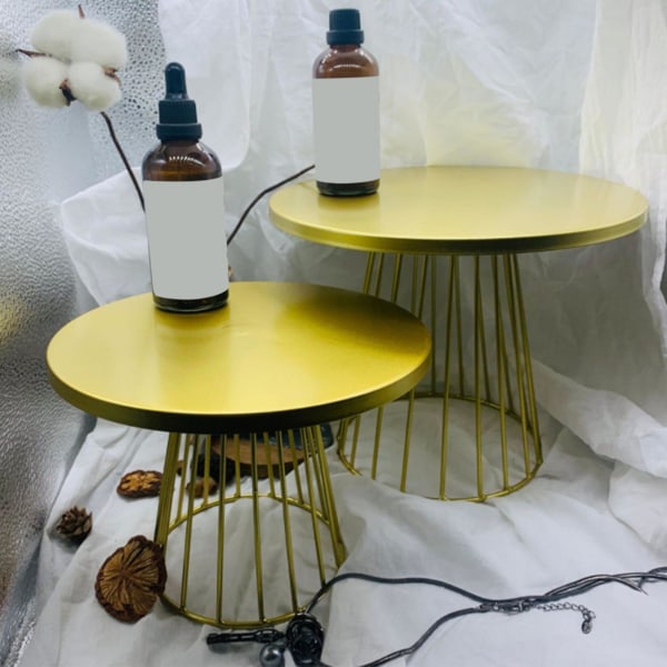 2 stk. Metal Kage Stativ, 8/10 Tommer Søjle Cupcake Display Stativ Dessert Bakke Pie Plade