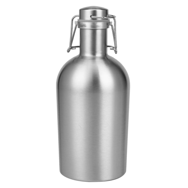 2L Stainless Steel Homebrew Growler Safety Swing Top Lid