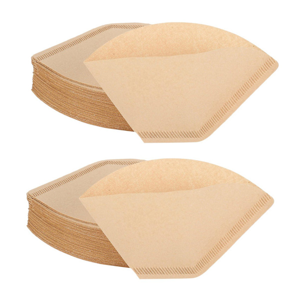 200 st kaffefilter engångs konformade papperskaffe filter naturliga oblekta filter 4-6 koppar