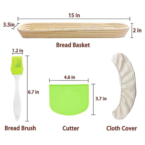 1 set oval brödform för jäsning av bröd, baguette bakform & 3 förpackningar flasköppnare, tungt utförande