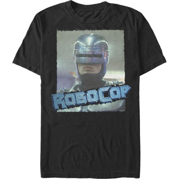 Revet T-shirt med Robocop-foto S