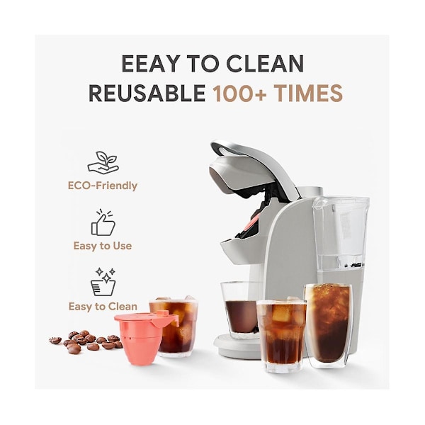 2 stk Genanvendelige Kaffekapsler Filterkop til 2.0 Direct Add Holder Alt-i-Én Maskine