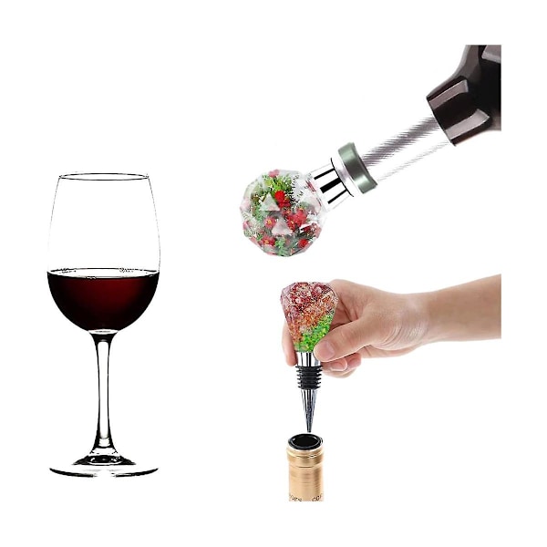10 st Vin Flaska Metall Propp Set, Tomma Flaska Proppar Bröllopsmottagning Presenter