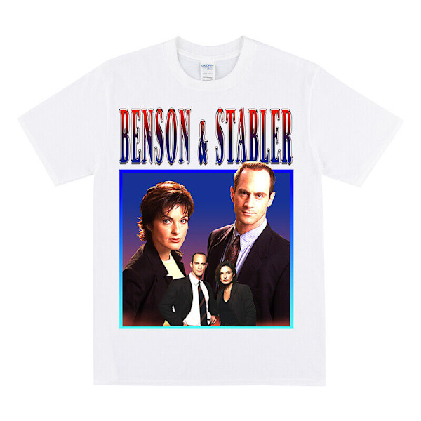 BENSON & STABLER Hyllningströja - Law & Order SVU-tema White XL