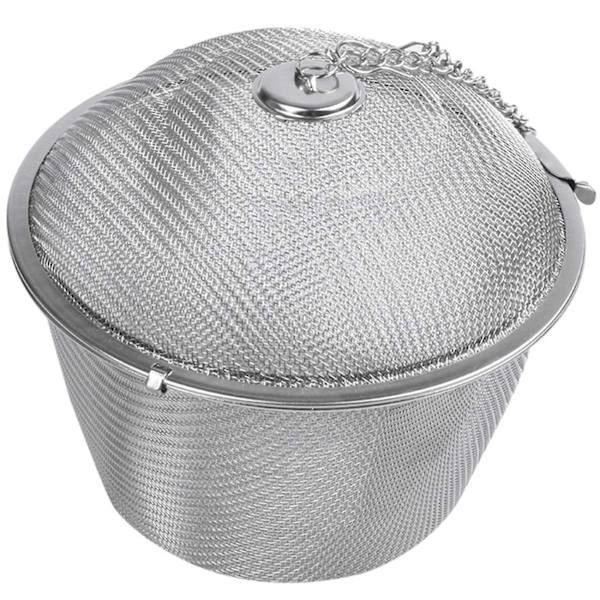 2X Extra Stort Rostfritt Stål Twist Lock Nät Teboll Teinfuser med Hängkedja