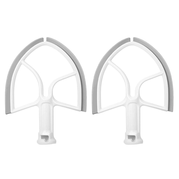2X 5Qt Flat Mixer for KitchenAid Station Mixing Bowl Scraper, Paddle Replacement Attachment