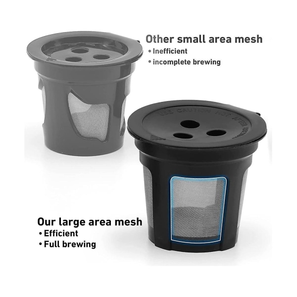 4-pakks gjenbrukbare K-kopp-pods for Ninja Dual Brew kaffemaskin, gjenbrukbare K-pods for alltid K-kopp kaffe