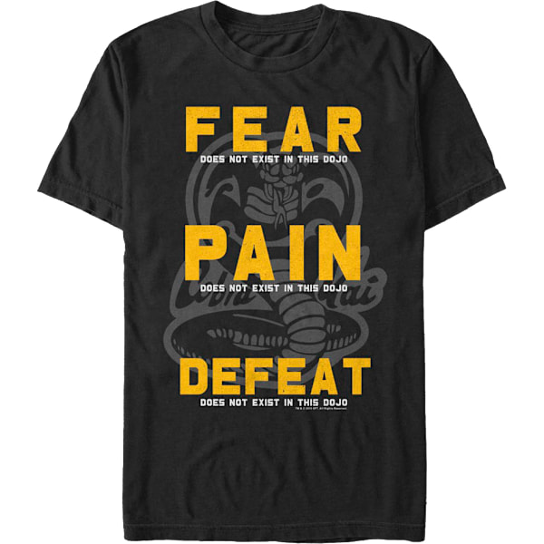 Frygt Smerte Nederlag Eksisterer Ikke I Denne Dojo Cobra Kai T-Shirt M