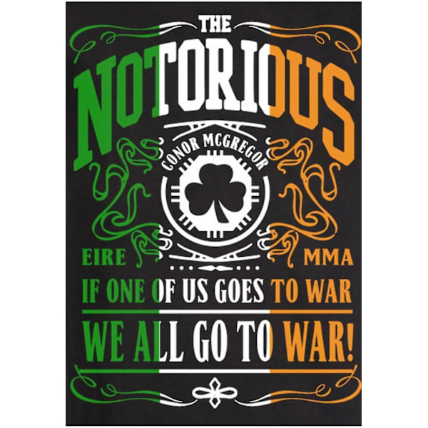 Conor McGregor Musta T-paita Go To War Mcgregor M