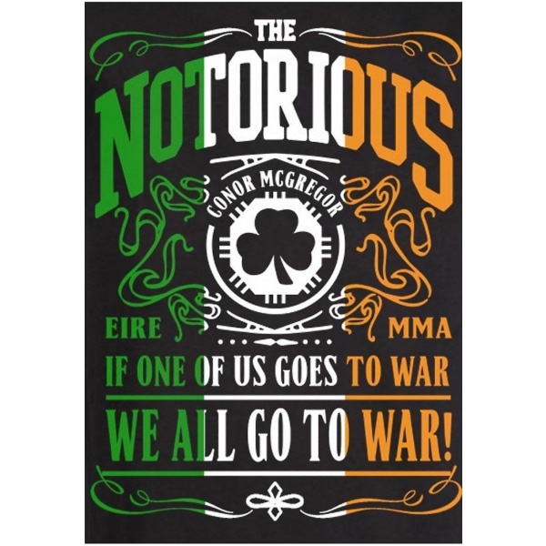 Conor Mcgregor Sort T-shirt Go To War Mcgregor XXL