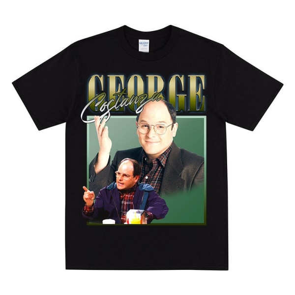 GEORGE COSTANZA Homage T-shirt för Seinfeld Fans Black XXL
