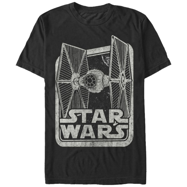 Svart og hvit TIE Fighter Star Wars T-skjorte XL