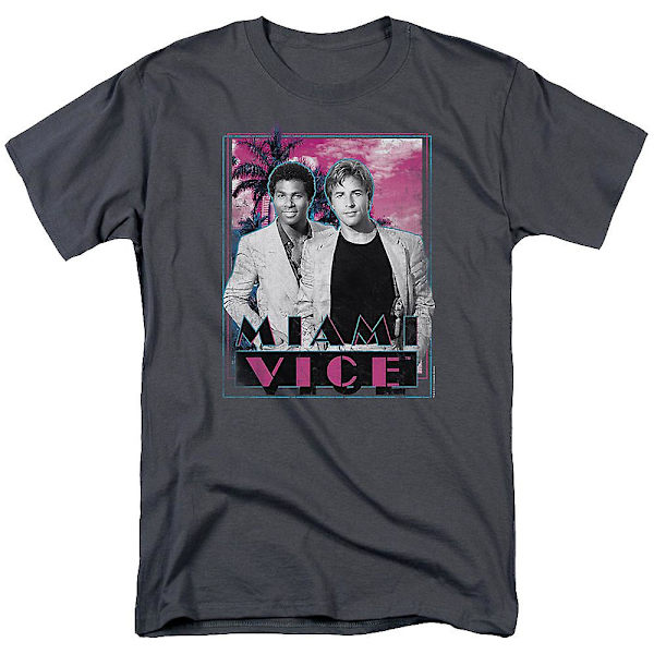 Miami Vice T-skjorte med moteikoner XL
