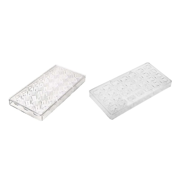 2 stk. Skalskalsform i hård chokolade 3D Skalskals Polycarbonat Transparent Is Gele Slikform