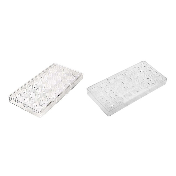 2 stk Skjellformet Hard Sjokoladeform 3D Skjell Polykarbonat Transparent Is Jelly Godteri Form