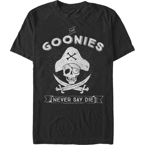 Never Say Die Pirate Logo Goonies T-Shirt M