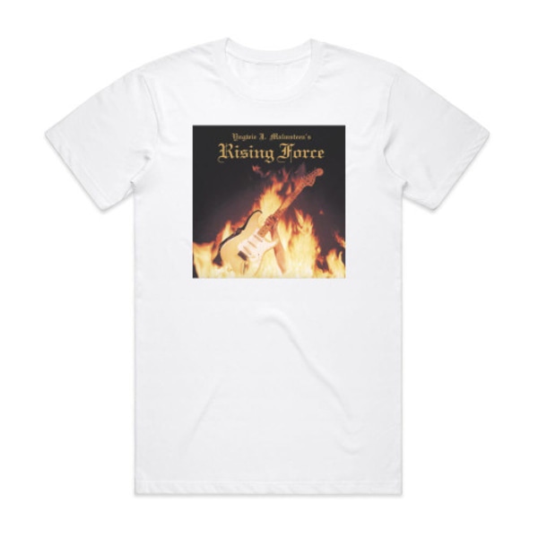 Yngwie J Malmsteens Rising Force Rising Force Album Cover T-Shirt Vit M