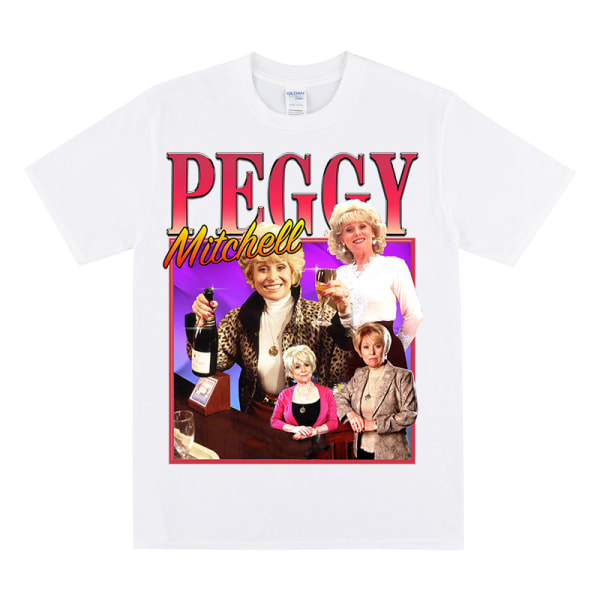 PEGGY MITCHELL -tribuuttipaita Eastenders-faneille White L