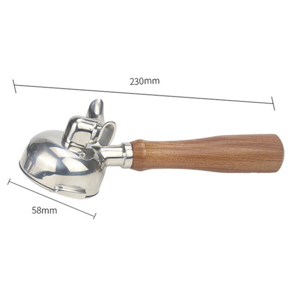 2 kpl 58 mm kahvinkeittimen pohjaton suodatinpidike portafilter Expobar Dual Port Universal E61:lle