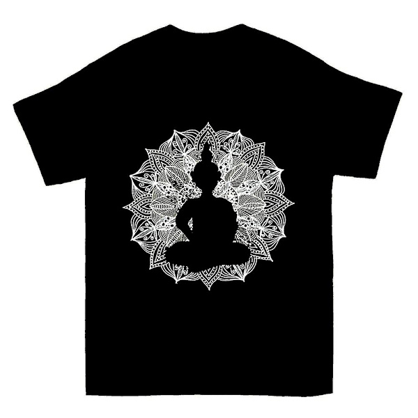 Mandala-ympyrä Buddha -meditaatiopaita S