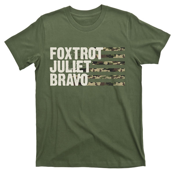 Foxtrot Juliet Bravo Camo Militær Flag T-shirt L