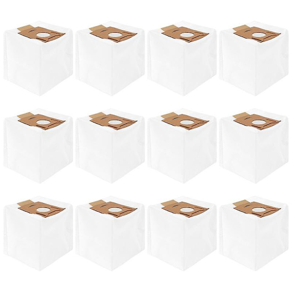 12-pack dammsugarpåsar för Deebot Ozmo T8 T8 Max T8-serien T9-serien N8 N8 Pro robotdammsugare