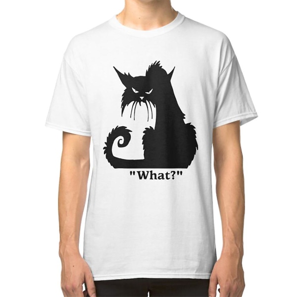 Arg svart katt vadå? tee T-shirt M