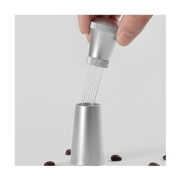 Kaffekande Tamper Dispenser Nivellering Værktøj Kaffe Espresso Rør Omrøring Værktøj 7 Pin Rustfrit Stål N