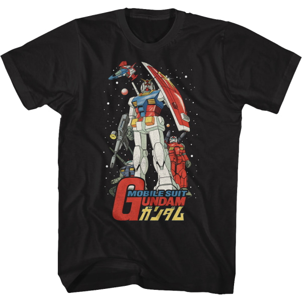 Mobile Suit Gundam T-shirt med Poster M