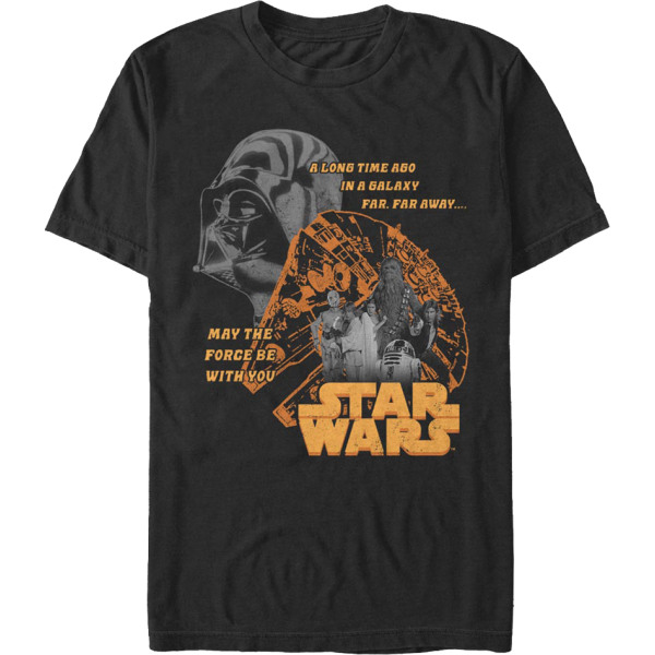 May The Force Be With You Collage Star Wars T-shirt L