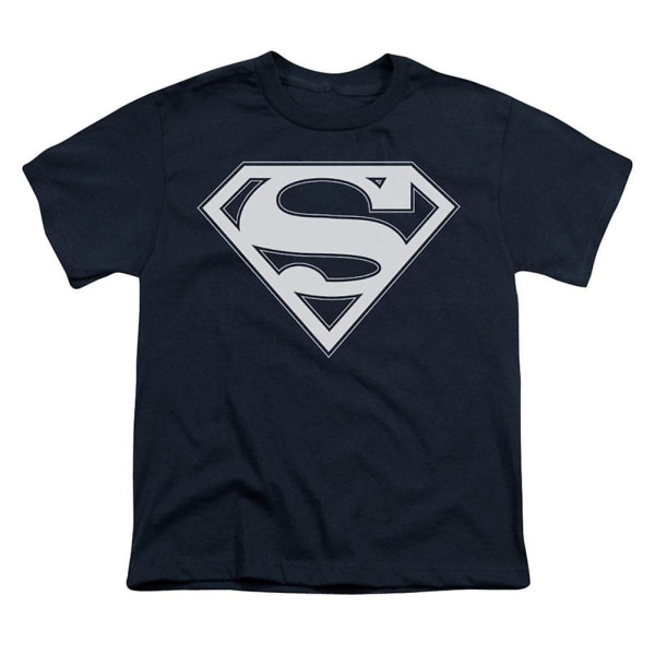 Superman Navy & White Shield Barne-T-skjorte L