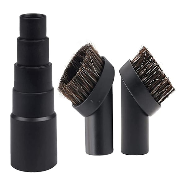 2-pack häst hårs dammsugarmunstycke borste med 1 7/8\" till 1\" universal dammsugar slangadapter