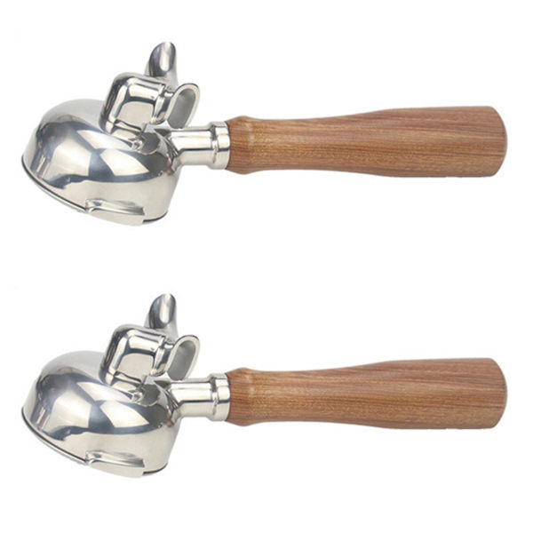 2 kpl 58 mm kahvinkeittimen pohjaton suodatinpidike portafilter Expobar Dual Port Universal E61:lle