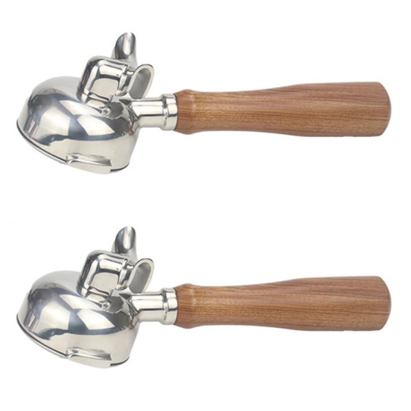 2X 58mm Bottenlös kaffebryggare filterhållare portafilter för Expobar dubbelport universell e61