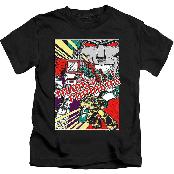 Transformers T-shirt med serietidningsaffisch för ungdomar XL