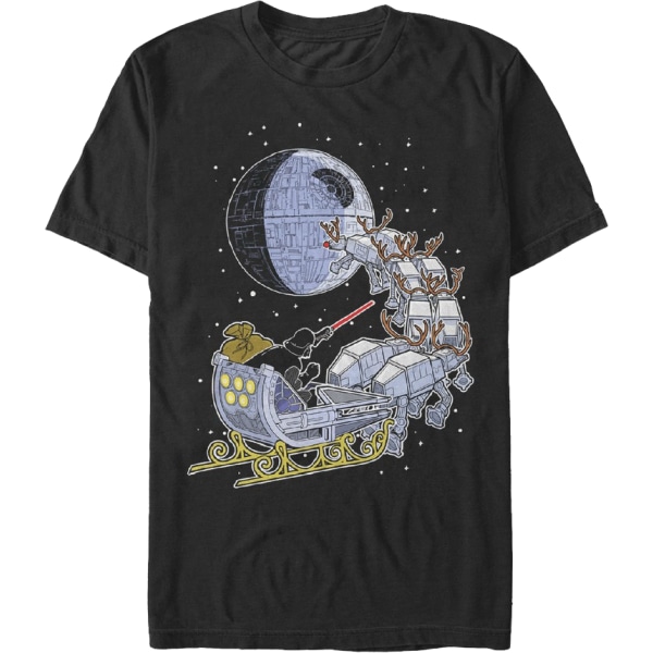 Darth Vader Christmas Sleigh Star Wars T-shirt XL
