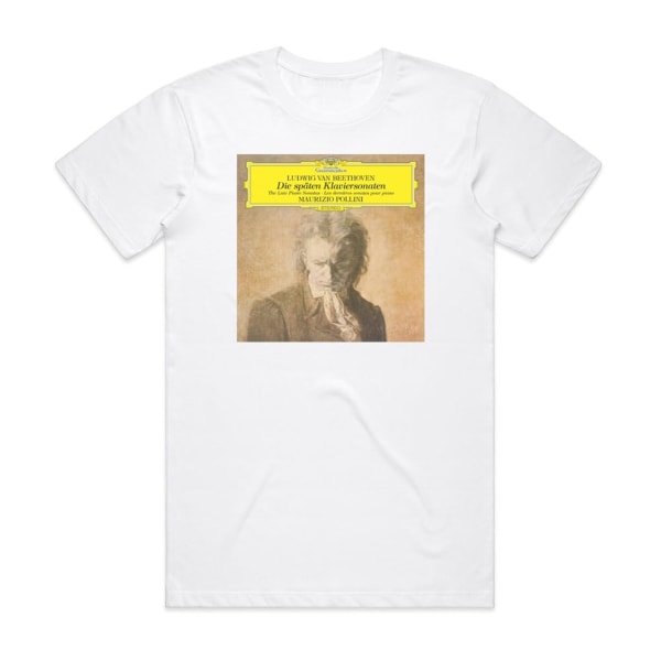 Maurizio Pollini The Late Piano Sonatas Album Cover T-shirt Hvid S