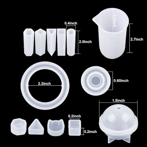 159 delar DIY smyckeshartsgjutningsformar och verktyg komplett set silikonform DIY smyckeshänge cr