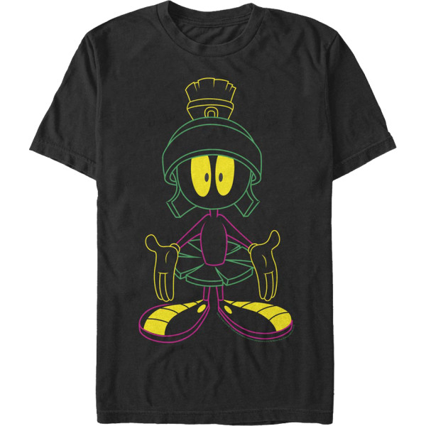 Neon Marvin The Martian Looney Tunes T-skjorte XXL