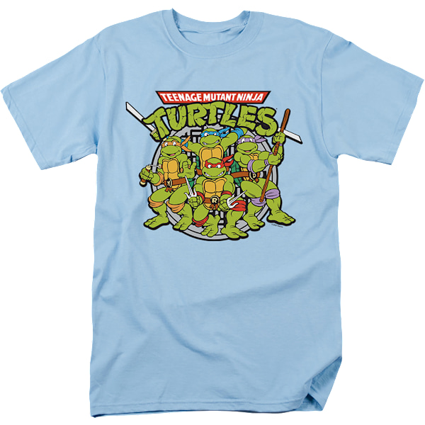 Retro Gruppebilde Teenage Mutant Ninja Turtles T-skjorte M