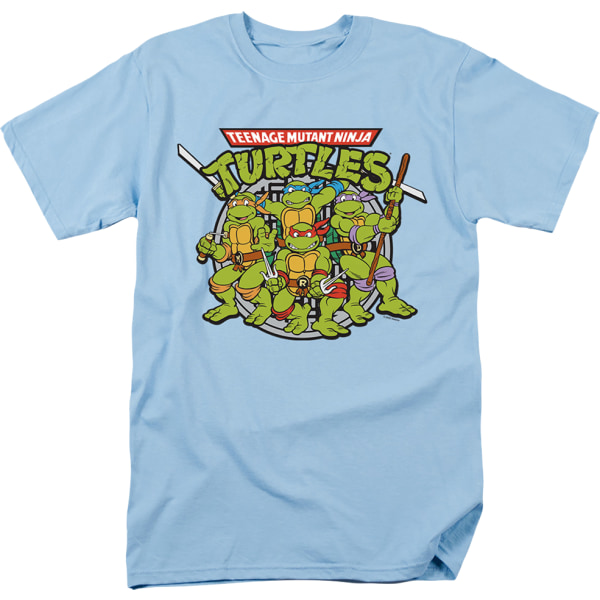 Retro Gruppebilde Teenage Mutant Ninja Turtles T-skjorte XXXL
