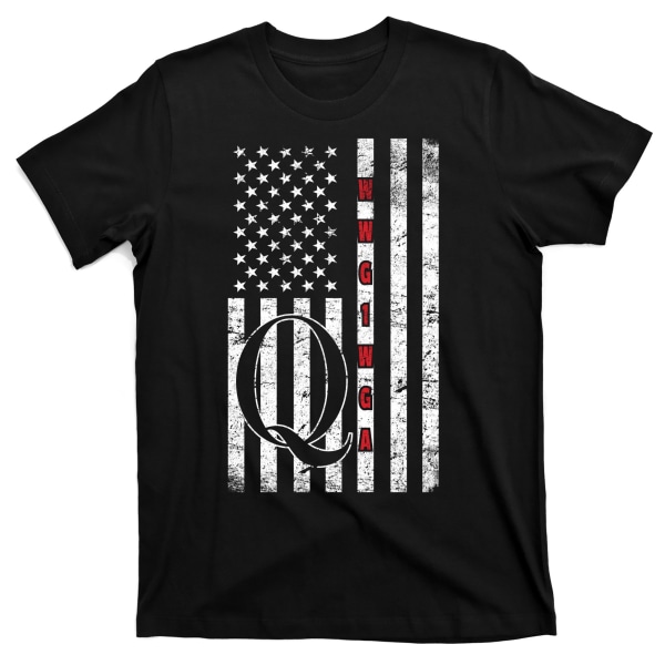 Q-anon Flag Where We Go One We Go All WWG1WGA T-shirt S