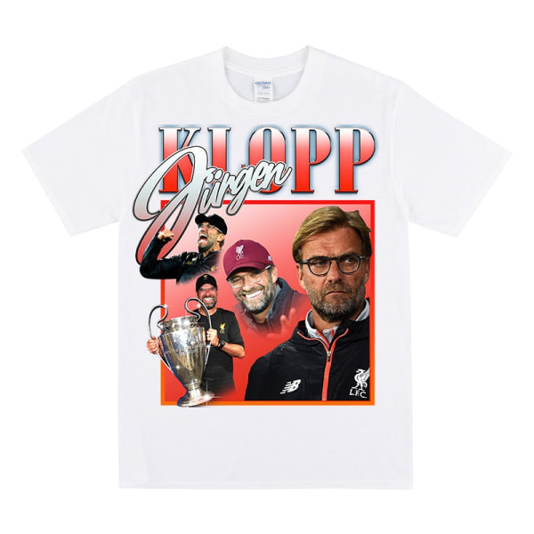 JURGEN KLOPP Hyldest T-shirt Til Liverpool-Supportere White L