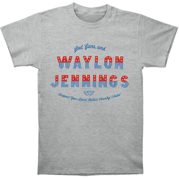 Waylon Jennings Gud, Våben Og Wayland T-shirt L