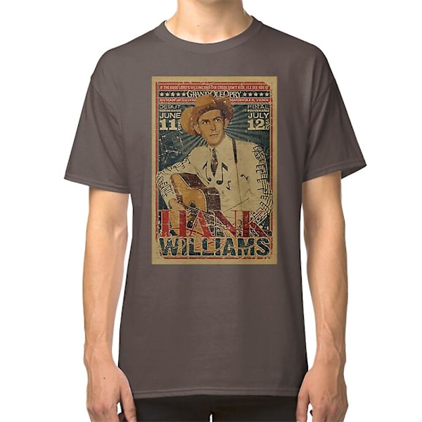Hank Williams Vintage Grand Ole Opry Konsert Poster T-shirt darkgrey M