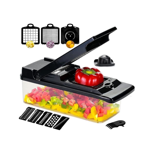 Professionell Lökhackare, 11-i-1 Slicer Professionell Mathackare Multifunktionell